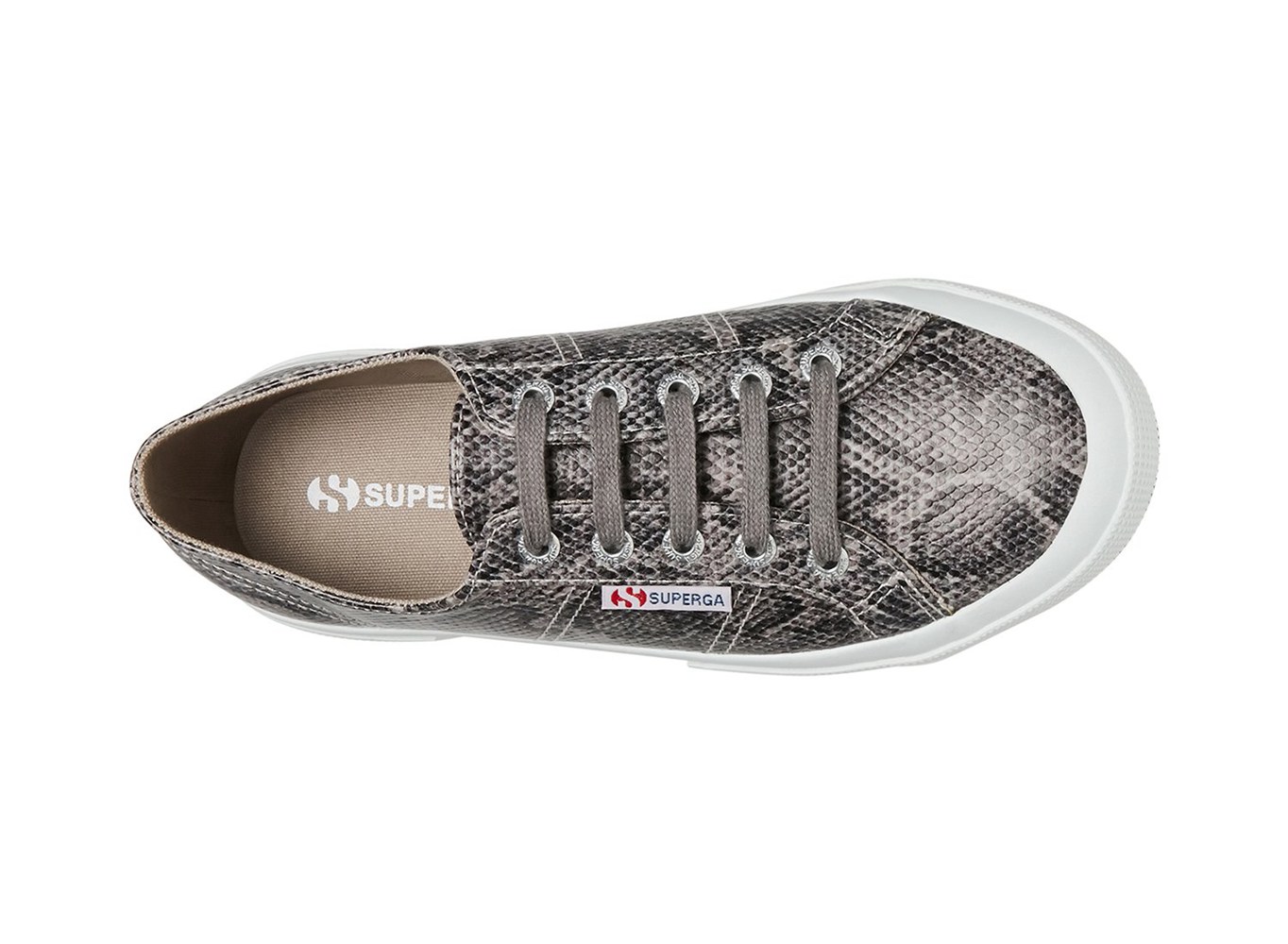 Superga Sneakers Womens - 2750 Faux Snake - Grey/Snake - GKZBJ8097